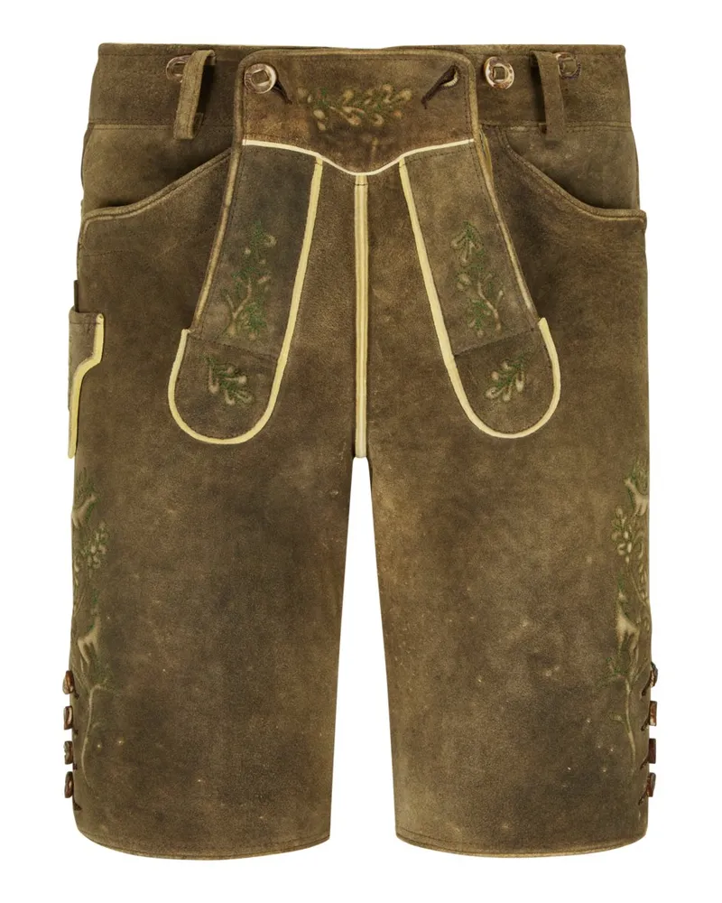 Meindl Traditionelle Lederhose Steirerbua aus Hirschleder in Hellbraun