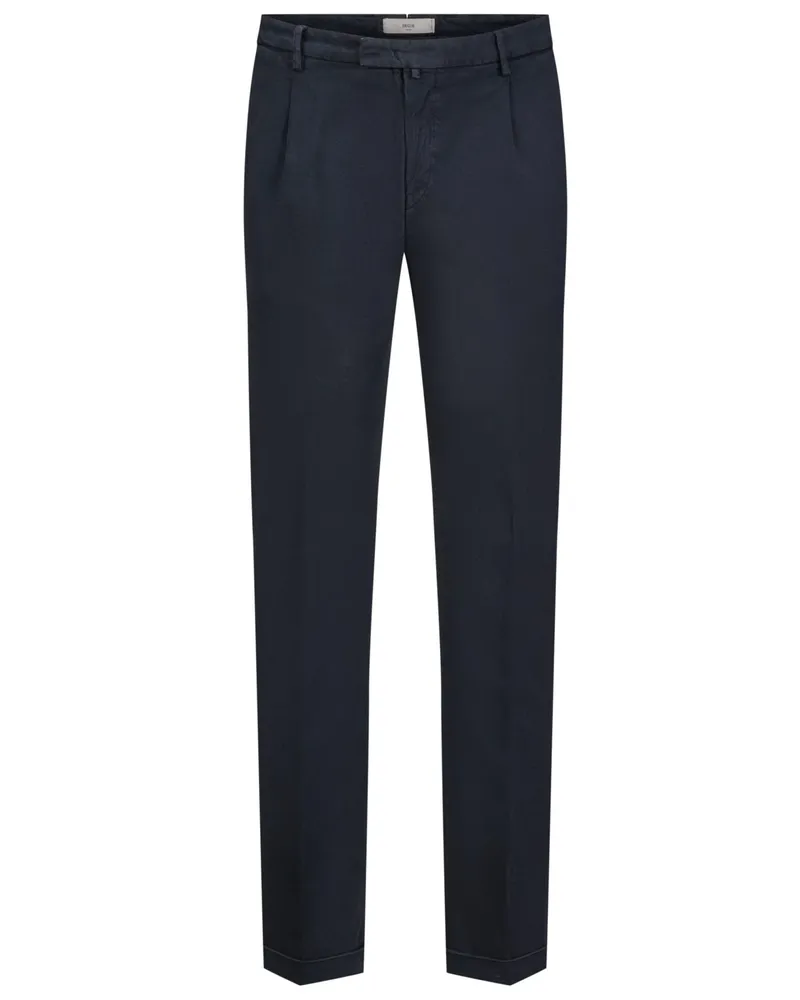 Briglia 1949 Softe Chino mit Stretch und Bundfalte, Slim Fit in Marine