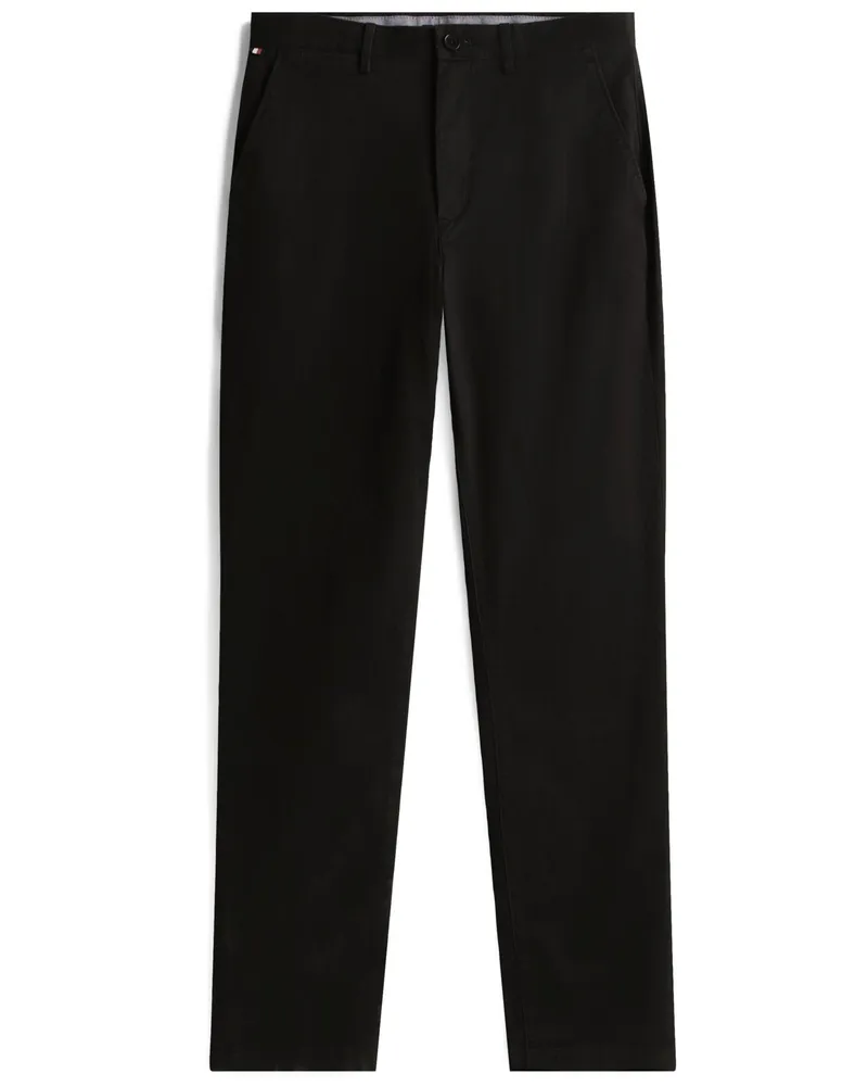 Tommy Hilfiger Twill-Chino Denton mit Stretchanteil, Straight Fit in Schwarz