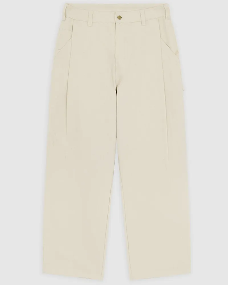 Dickies Denim-Workpants aus Baumwolle mit Bundfalte in Beige
