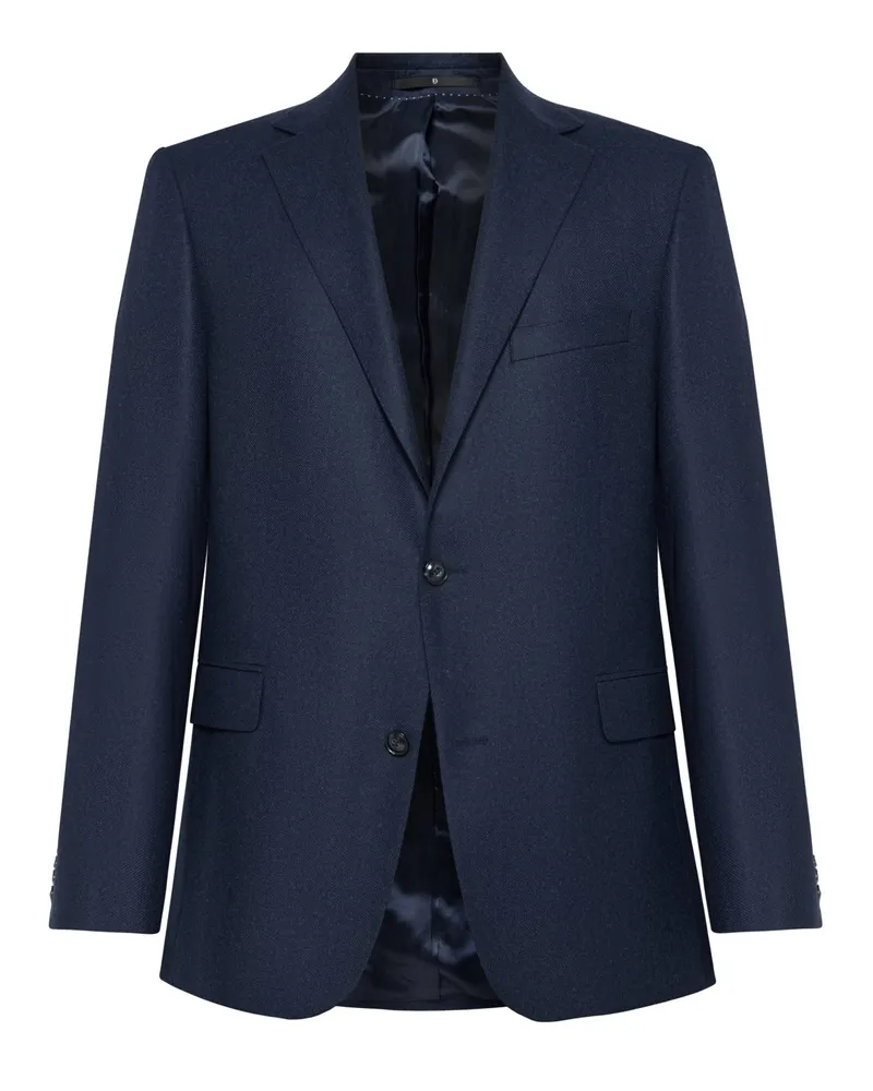 Dressler Sakko aus Schurwolle und Kaschmir, Relaxed Fit in Blau