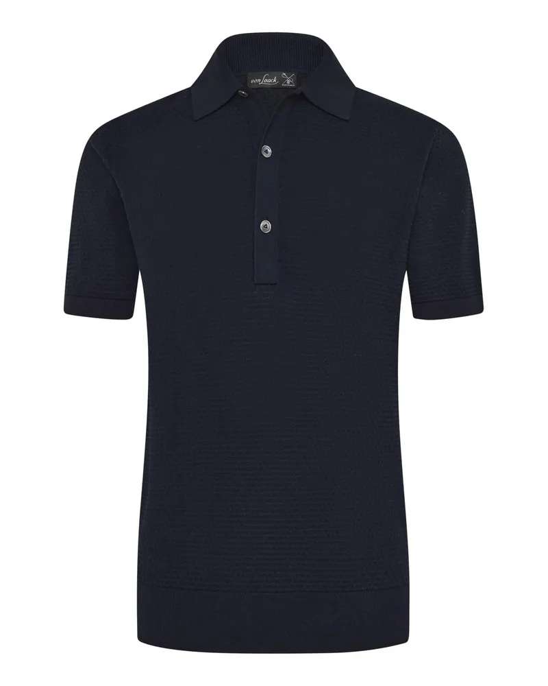 van Laack Leichtes Poloshirt aus Air Cotton in Marine