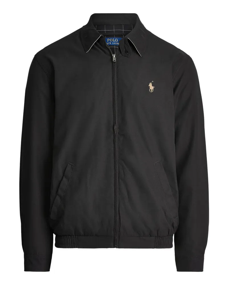 Ralph Lauren Leichter Blouson aus recyceltem Material mit Logo-Stickerei in Schwarz