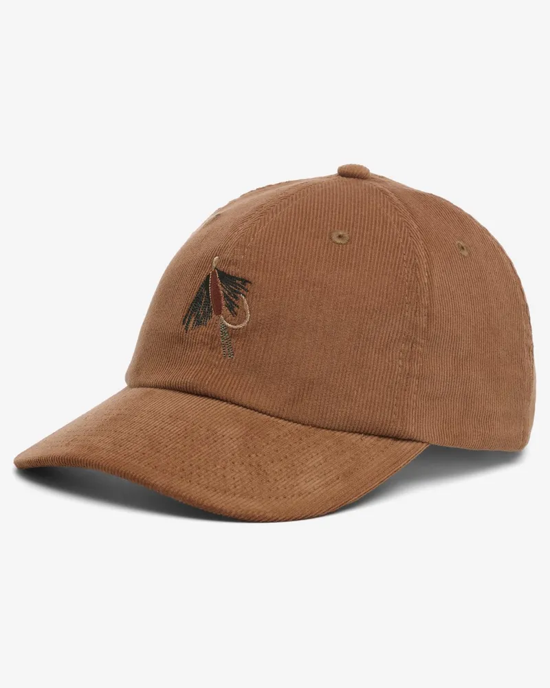 Sebago Cap aus softem Baumwollcord mit Stickerei in Braun