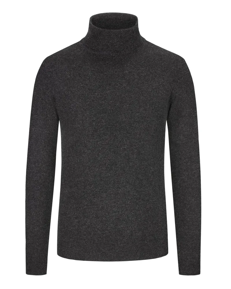 Tom Rusborg Leichter Rollkragenpullover aus Kaschmir in Anthrazit