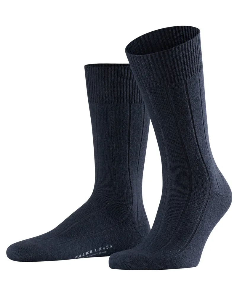 Falke Wadenhohe Socken mit Kaschmiranteil in Marine