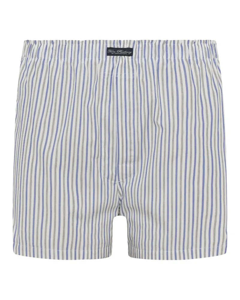 Tom Rusborg Boxershorts aus Baumwolle mit Streifenmuster in Grün
