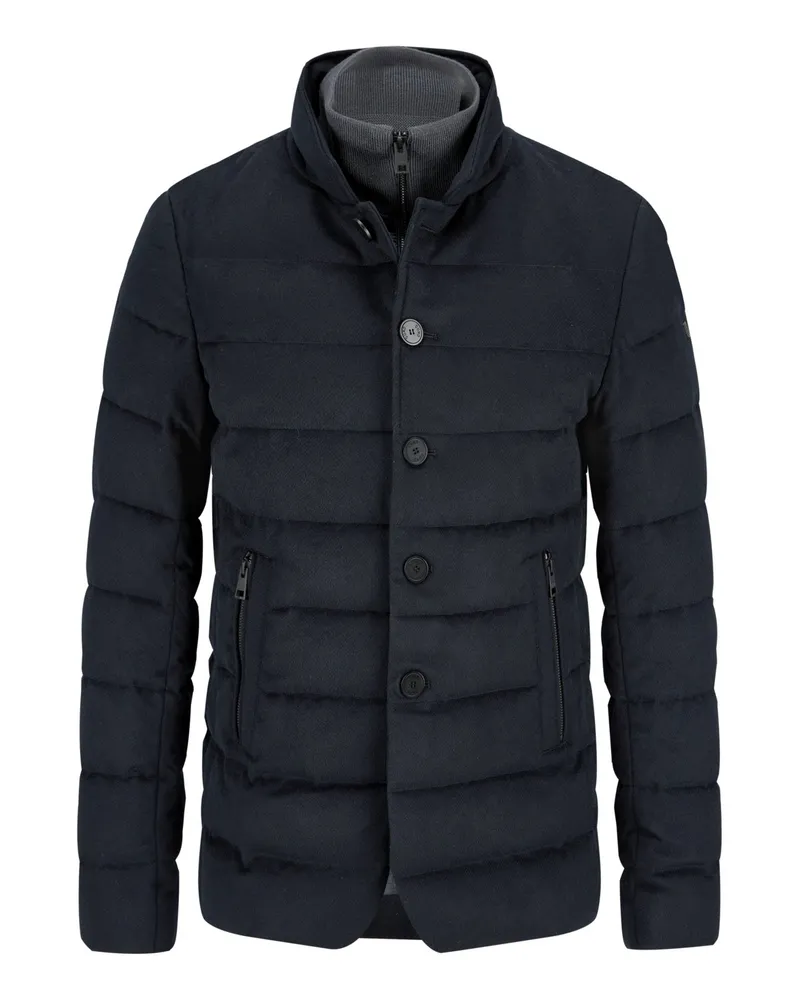 DUNO Gesteppte Wolljacke Master T mit Daunenfüllung und Stehkragen, Regular Fit in Marine