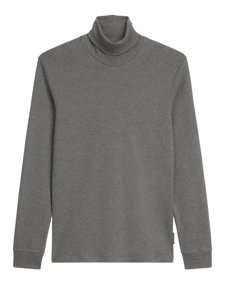 Marc O'Polo Leichtes Jersey-Rollkragen-Sweatshirt aus Baumwolle in Grau