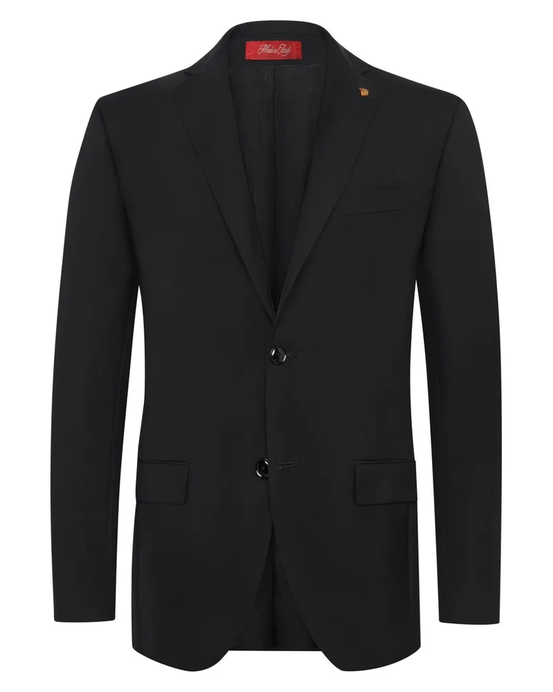 Sartoria Latorre Einreihiges Sakko aus feiner Schurwolle in Schwarz