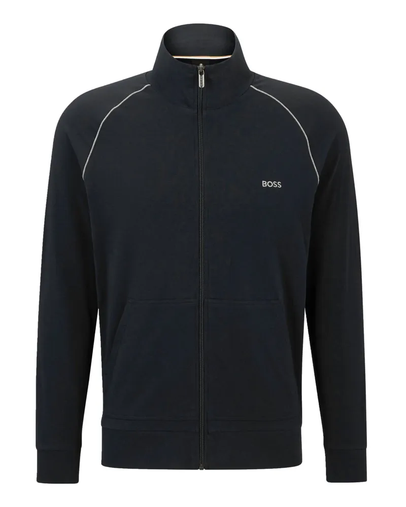 HUGO BOSS Leichte Jersey-Jacke Mix & Match in Schwarz