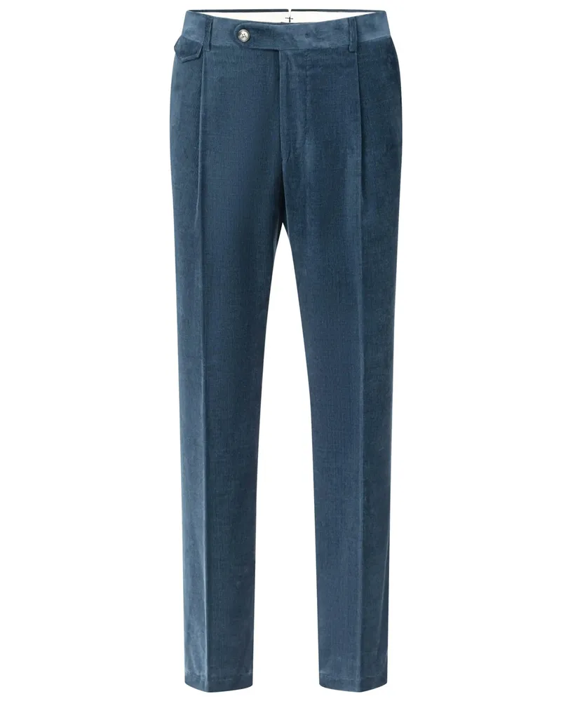 windsor. Anzughose aus softem Baumwoll-Feincord, Shaped Fit in Marine