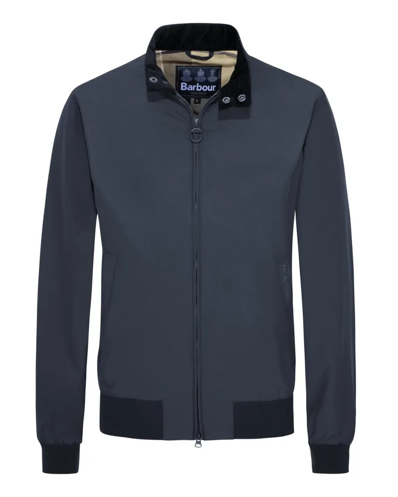 Barbour Leichte Übergangsjacke mit Mesh-Einsätzen und Rippstrick-Abschlüssen in Marine