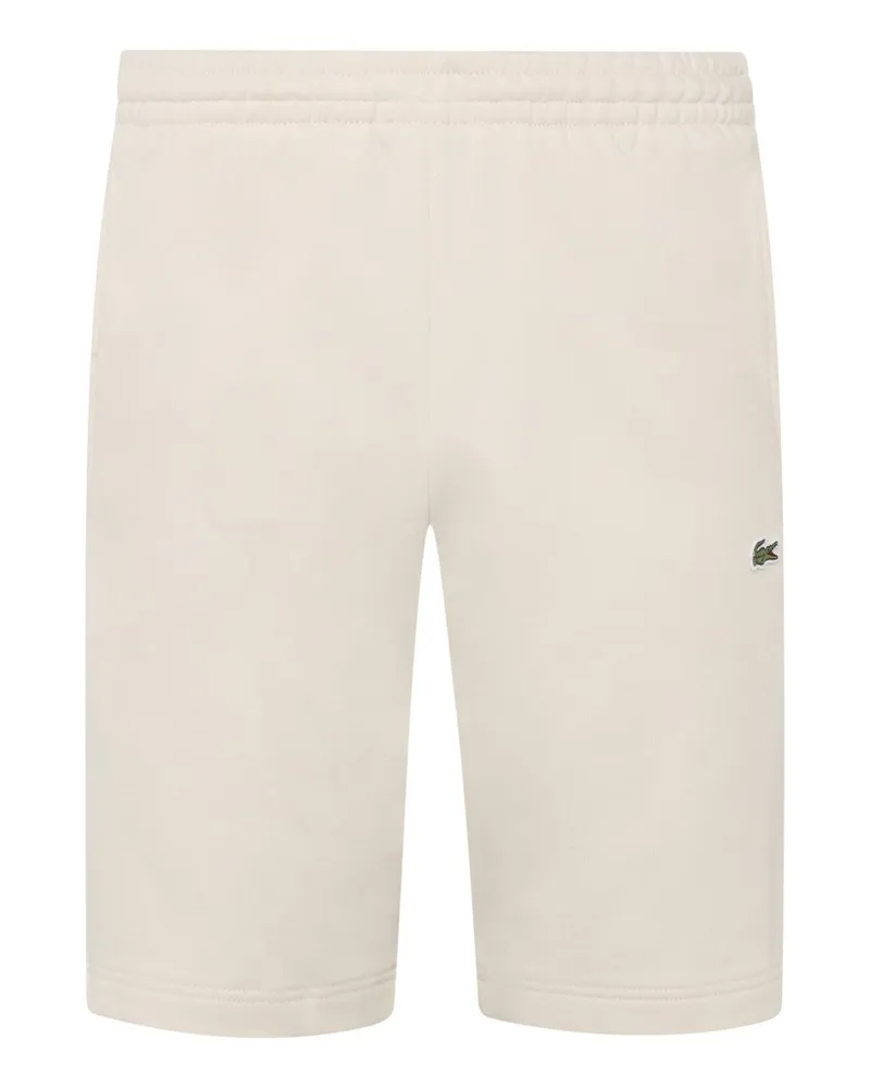 Lacoste Softe Fleece-Shorts in Colorblock-Design, Regular Fit in Beige
