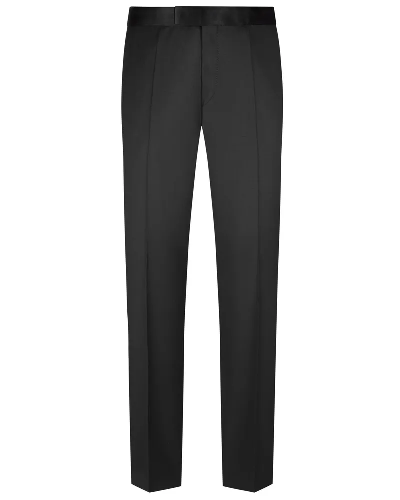 HUGO BOSS Smoking Hose Genius aus Schurwolle, Slim Fit in Schwarz