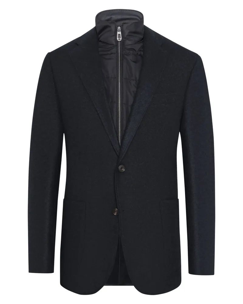 JOOP! Sakko aus einer Wollmischung mit Steppblende, Slim Fit in Marine