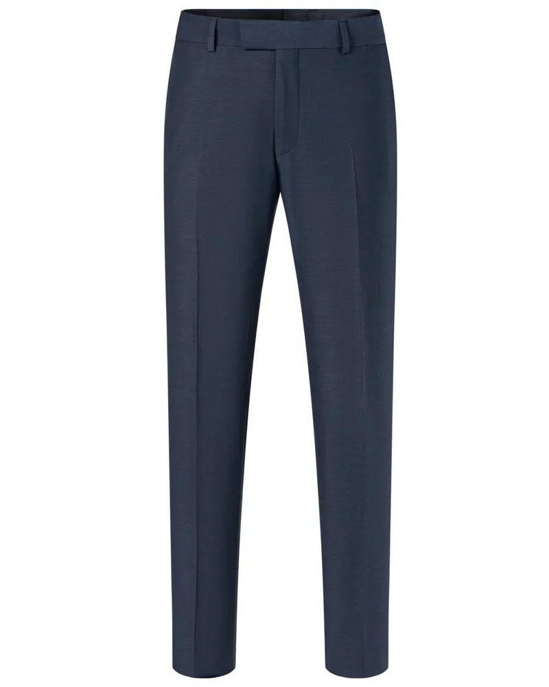 Strellson Stretch-Anzughose in Oxford-Qualität mit Bügelfalte, Comfort fit in Marine
