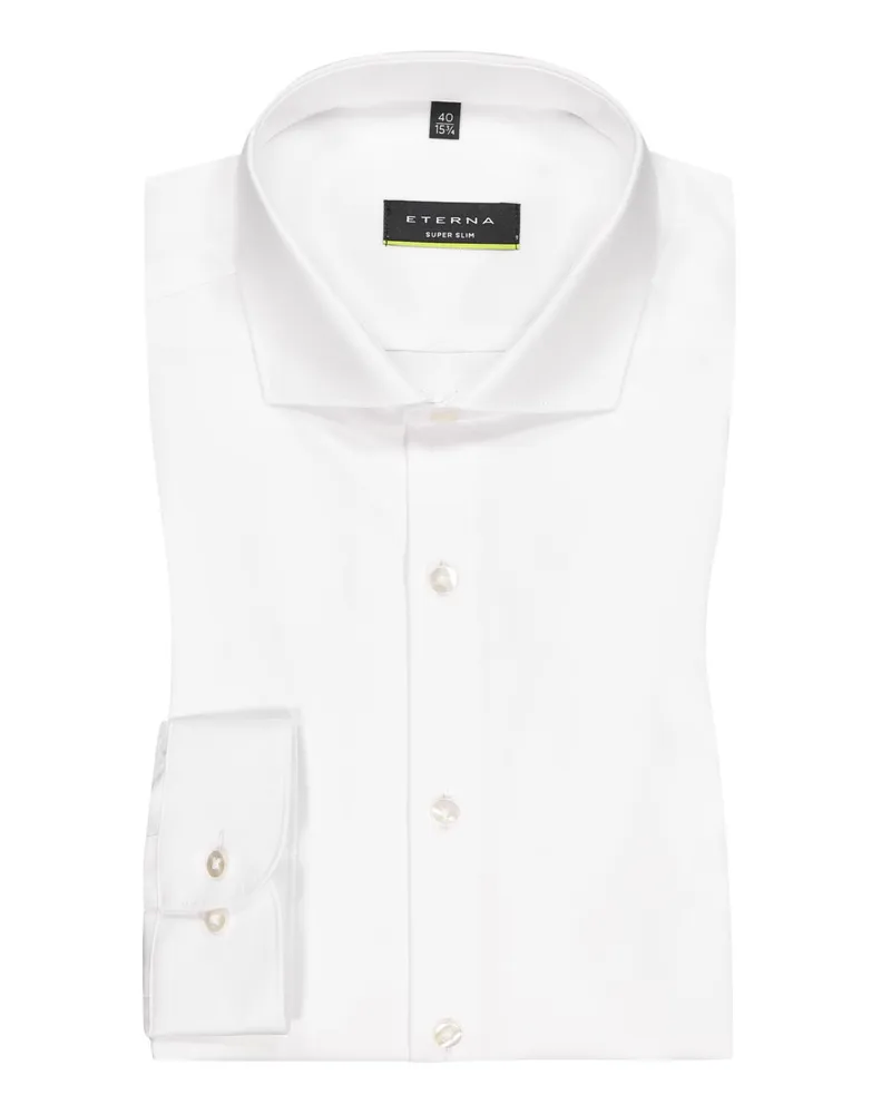Eterna Hemd 'Cover Shirt', Super Slim Fit in Weiß