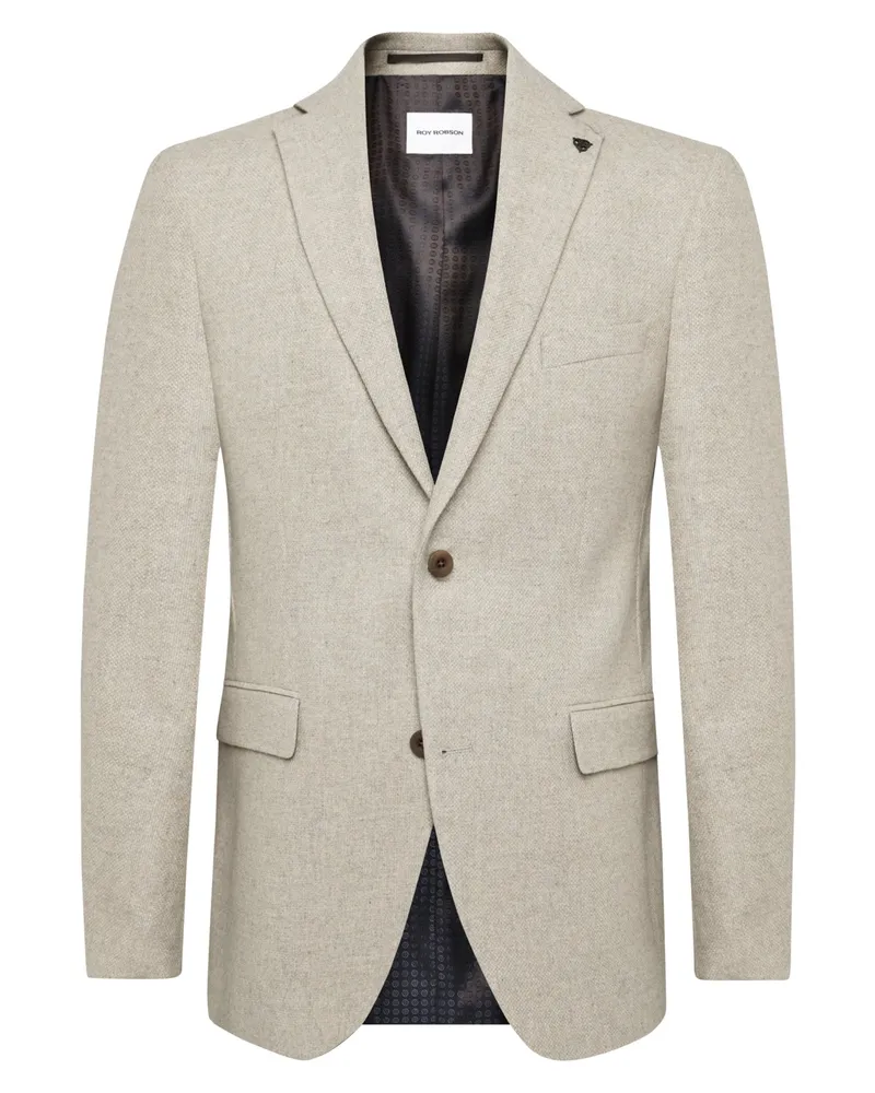 Roy Robson Sakko in Woll-Qualität mit fallendem Revers, Regular Fit in Beige