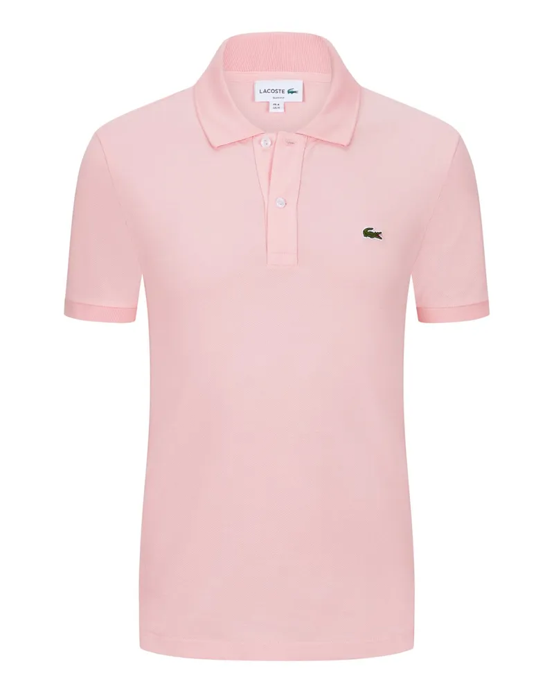 Lacoste Piqué-Poloshirt Slim Fit PH4012, mit kleiner Krokodil-Stickerei in Rosenrot