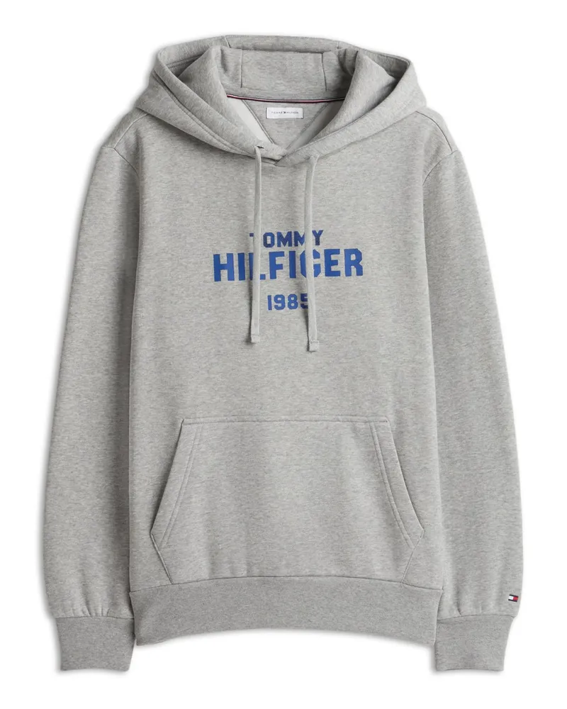 Tommy Hilfiger Hoodie aus einem Baumwoll-Mix mit Label-Print, Regular Fit in Hellgrau