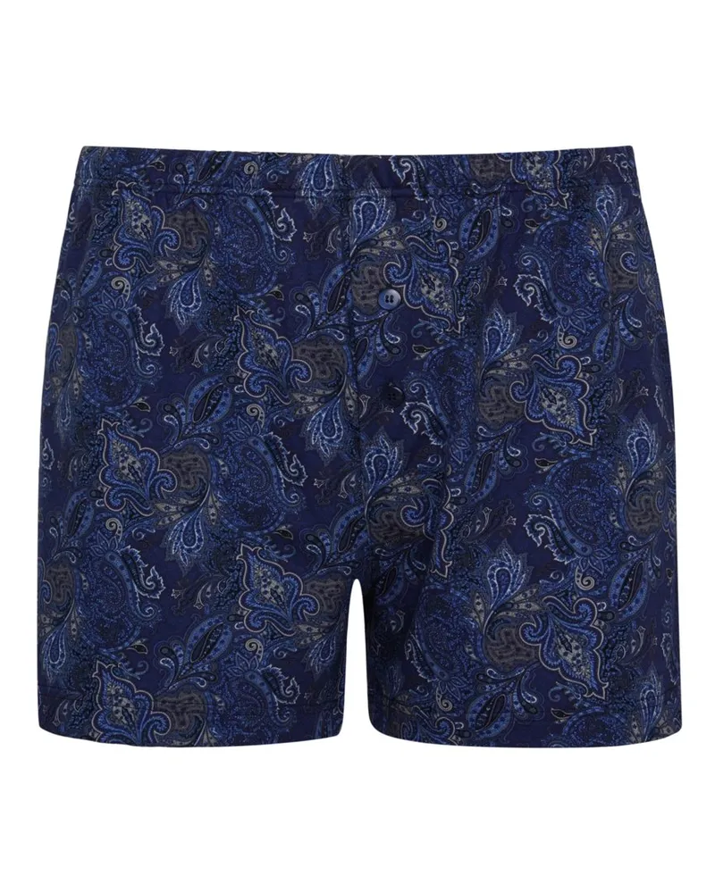 Novila Boxershorts in Jersey-Qualität mit Paisley-Muster in Blau