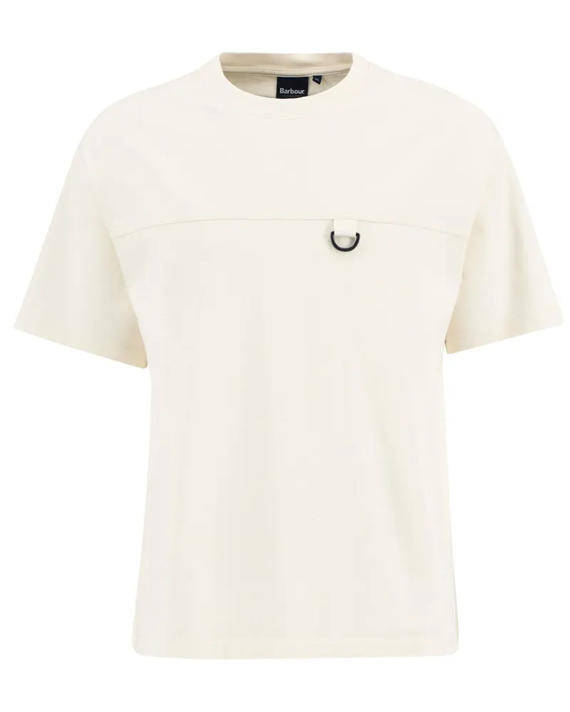 Barbour Oversized T-Shirt Ardgill mit D-Ring-Detail in Offwhite