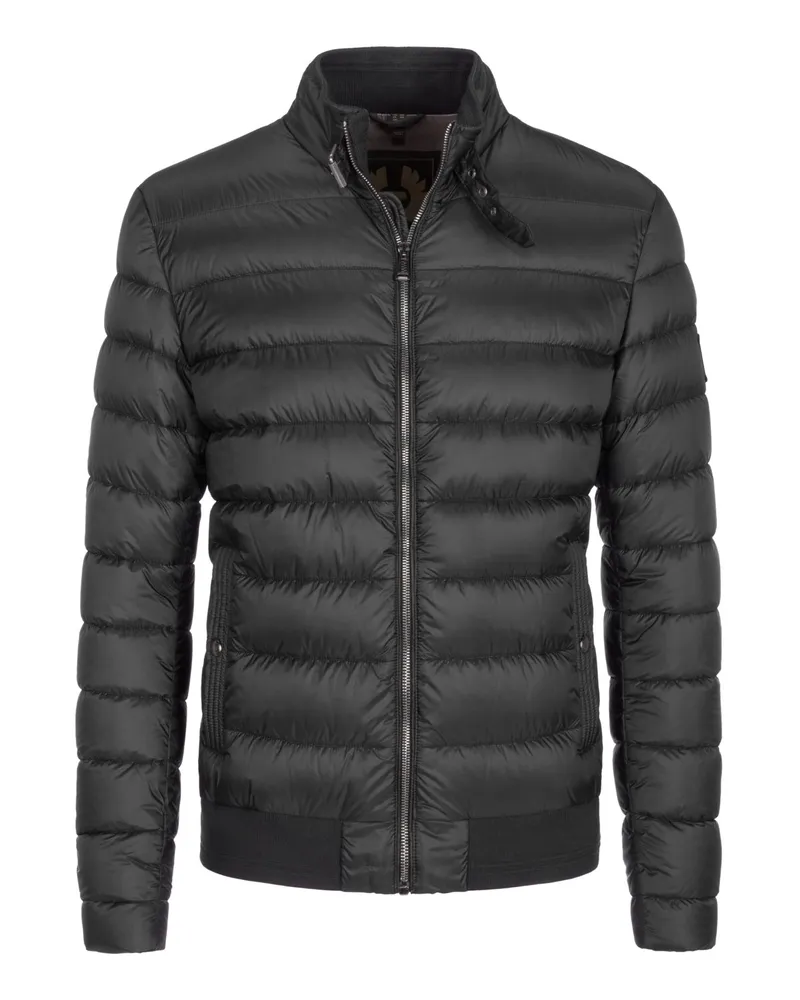Belstaff Daunen-Steppjacke mit Sturmriegelverschluss in Schwarz