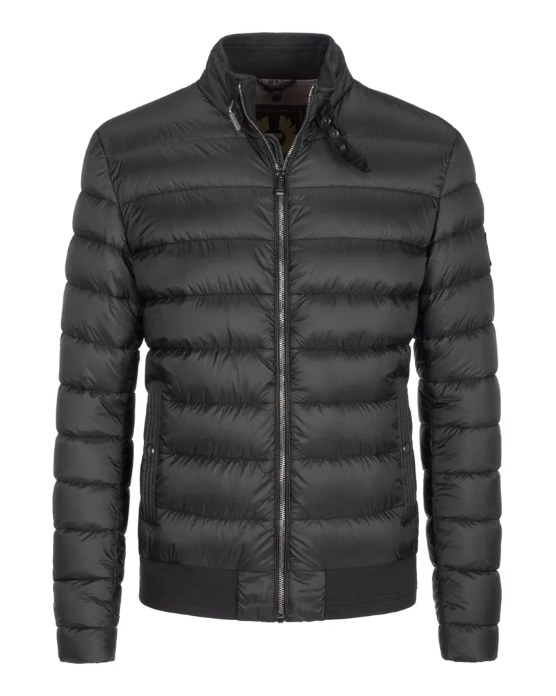Belstaff Daunen-Steppjacke mit Sturmriegelverschluss in Schwarz