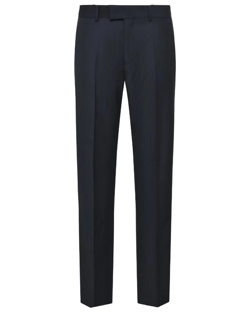 Tiger of Sweden Wollhose Tenser mit Nadelstreifen und geradem Bein, Slim in Marine