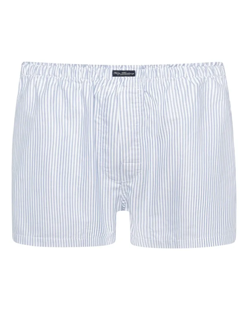 Tom Rusborg Boxershorts mit Streifenmuster in Blau