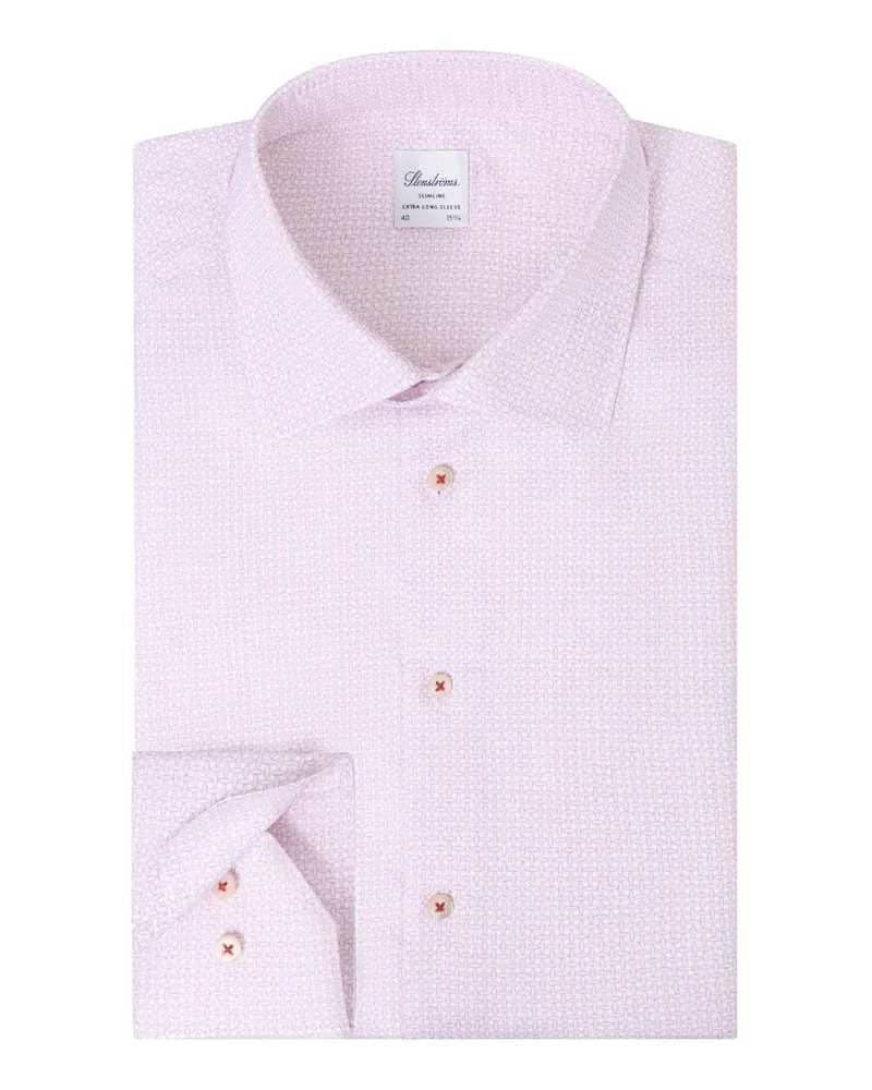 Stenströms Hemd aus Vollzwirn-Baumwolle, Slimline in Rosenrot