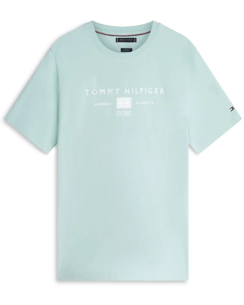Tommy Hilfiger Softes T-Shirt mit Label-Schriftzug, Regular in Mint