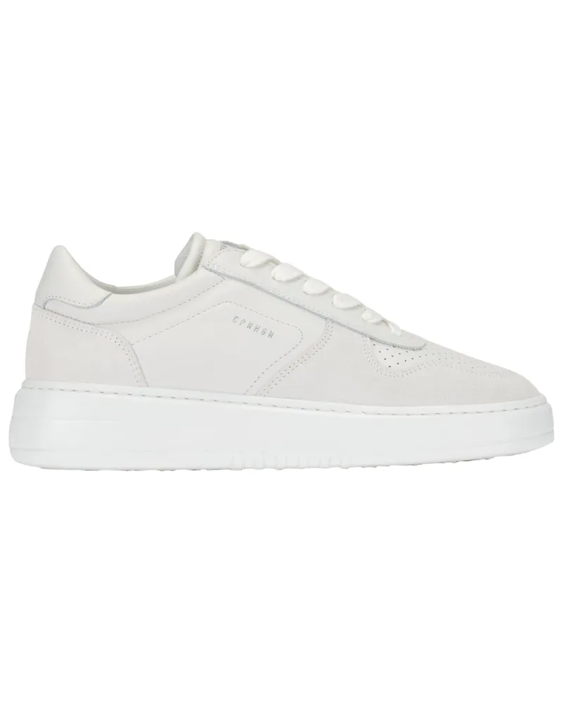 Copenhagen Teilperforierter Sneaker in einem Leder-Mix in Weiß