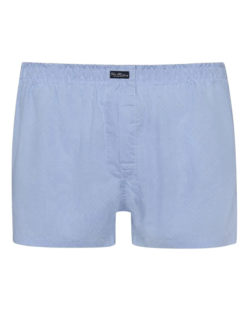 Tom Rusborg Boxershorts aus Baumwolle mit Kleinmuster in Hellblau