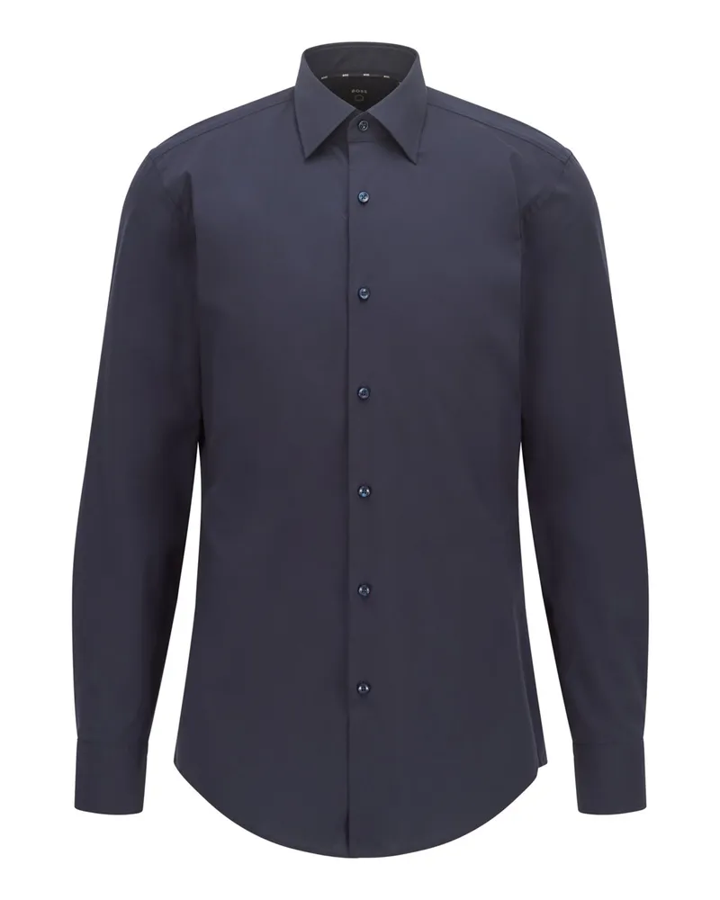 HUGO BOSS Hemd mit Stretchanteil, Slim Fit in Marine