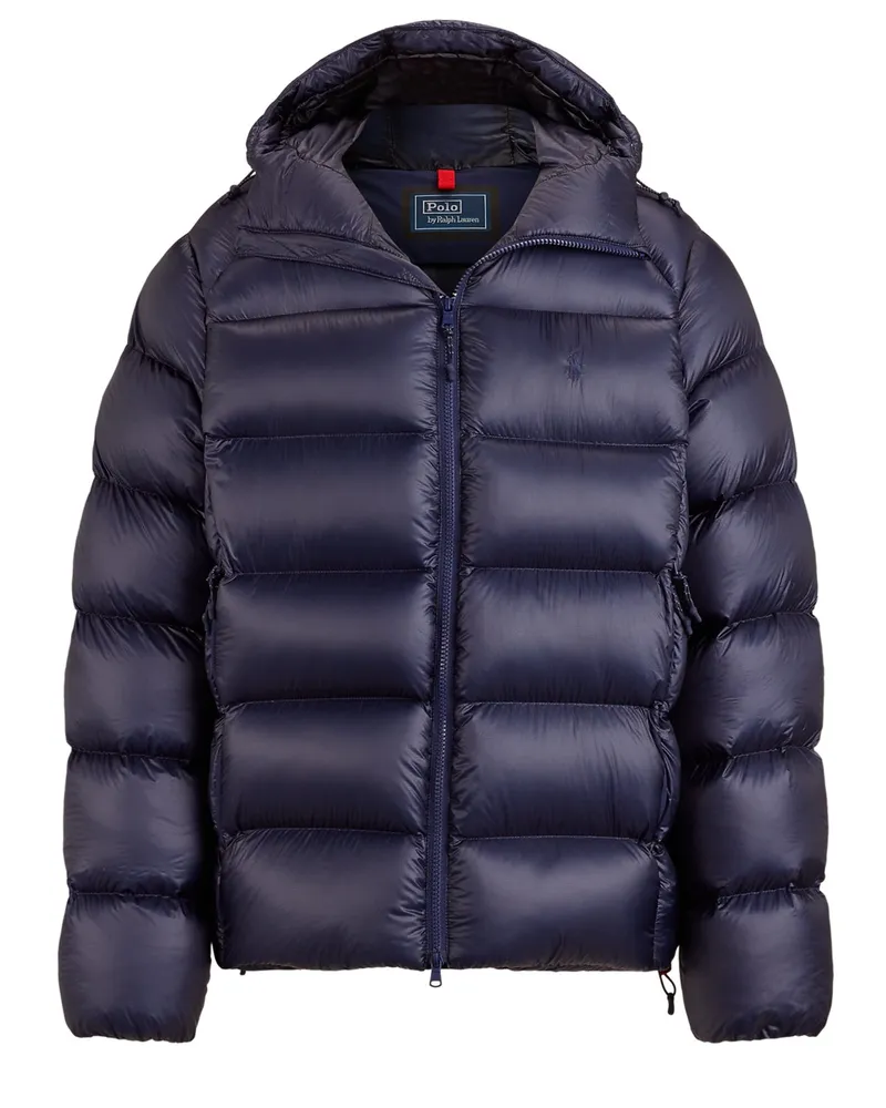 Ralph Lauren Steppjacke mit Daunenfüllung in Puffer-Optik mit Logo-Stickerei in Marine