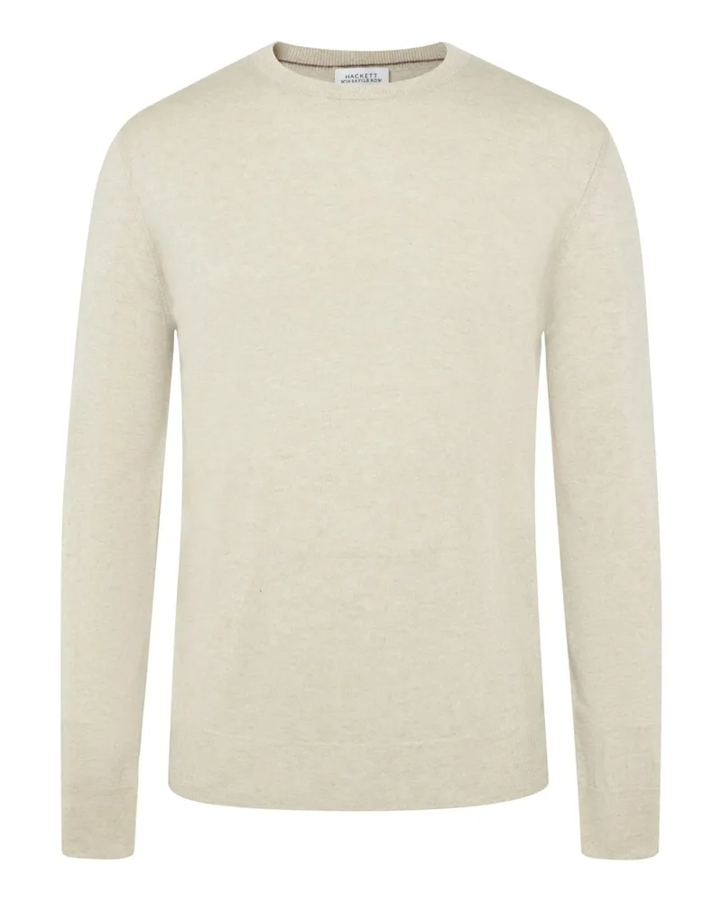Hackett Softer Rundhalspullover aus Kaschmir in Beige