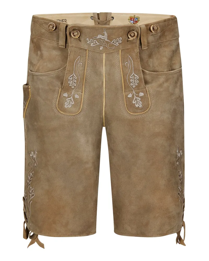 Meindl Lederhose Aschheim aus Ziegenleder, HIRMER-Edition Hellgrau