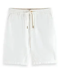 Scotch&Soda Leichte Bermudashorts aus Baumwolle und Leinen, Regular Fit Kreide