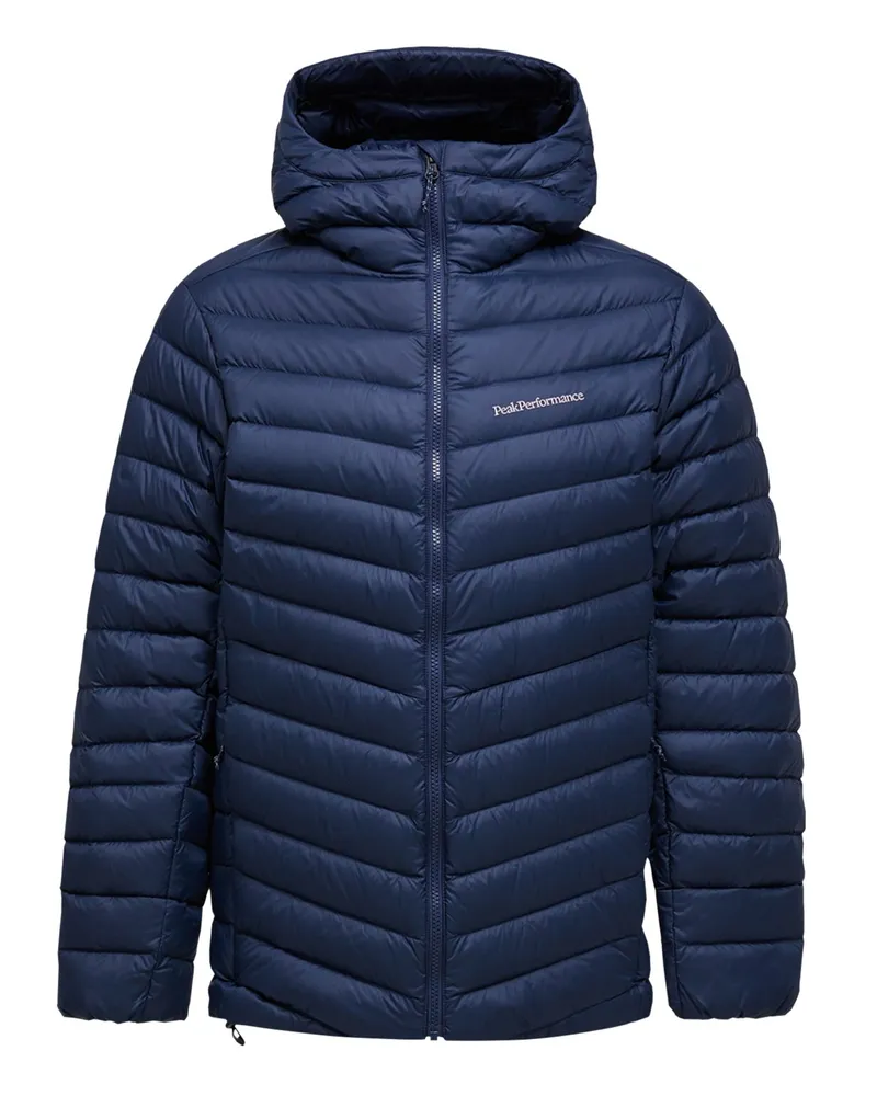 Peak Performance Gesteppte Leichtdaunenjacke Frost mit Kapuze in Blau