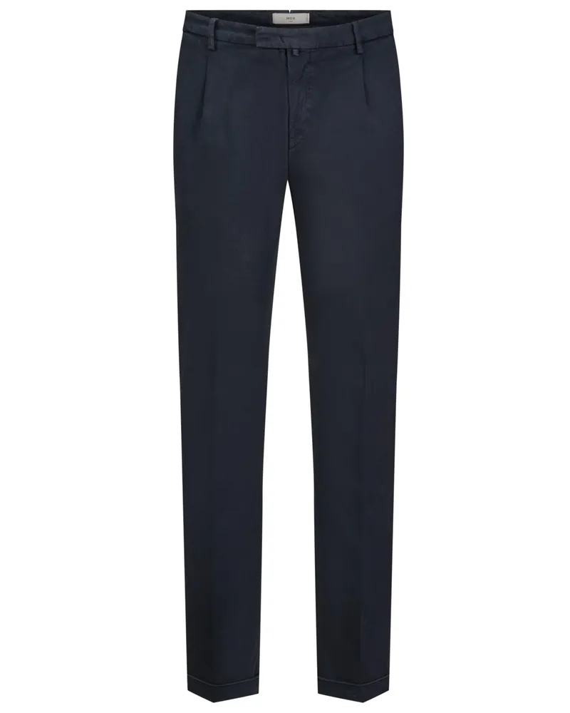Briglia 1949 Chino mit Bundfalte und Stretchanteil, Slim Fit in Marine