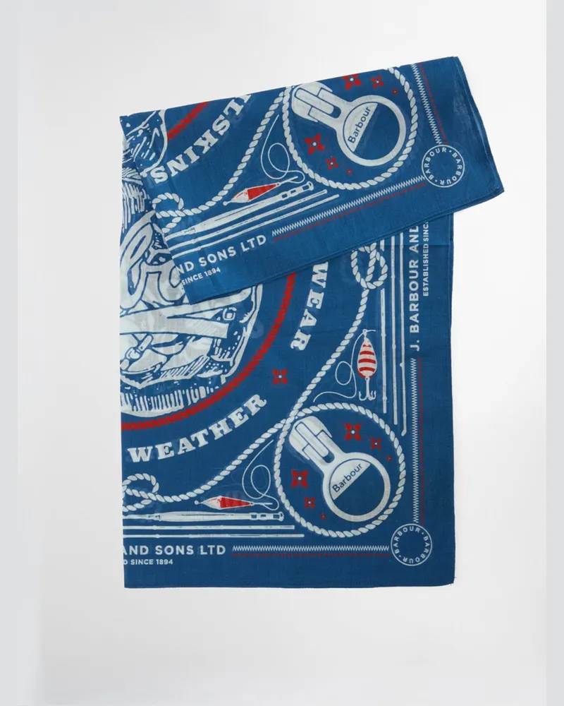 Barbour Bandana aus Baumwolle mit Archiv-Design in Blau