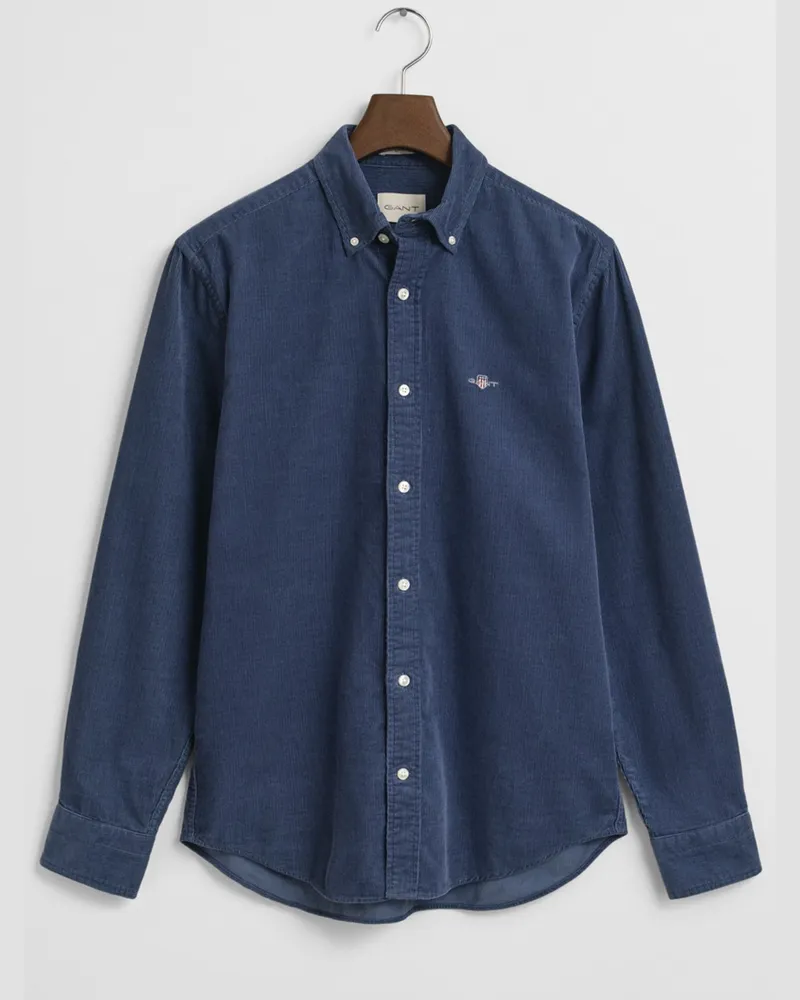 Gant Cordhemd aus Baumwolle, Regular Fit in Mittelblau