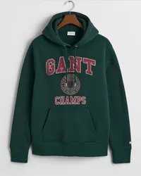 Gant Hoodie mit großem Label-Print auf der Brust Tanne