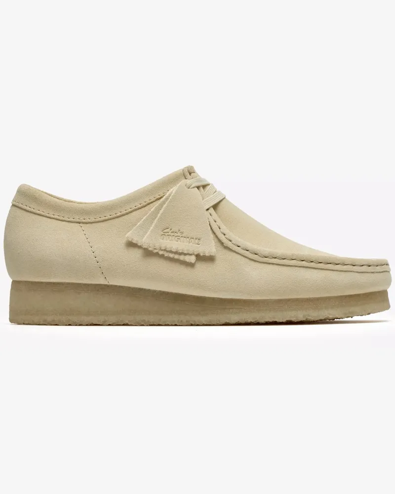 Clarks Wallabee-Schnürer aus weichem Wildleder in Sand