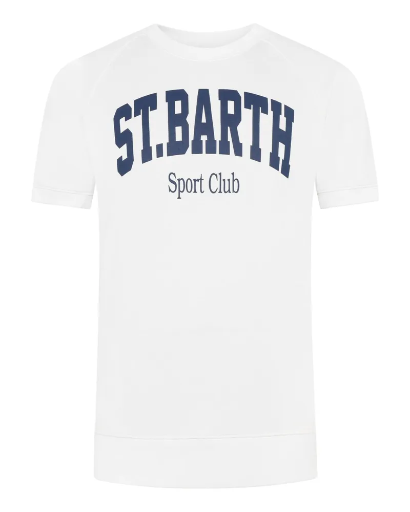 MC2 Saint Barth T-Shirt in Sweat-Qualität mit St. Barth-Schriftzug in Weiß
