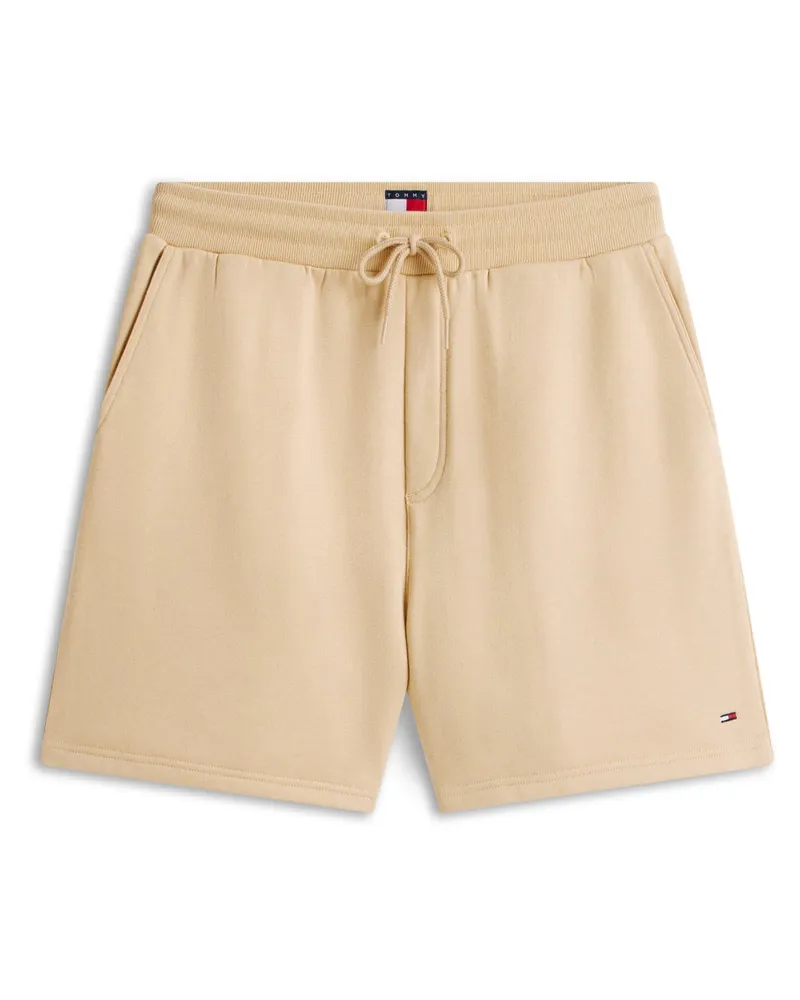Tommy Hilfiger Sweatshorts mit Logo-Stickerei in Beige