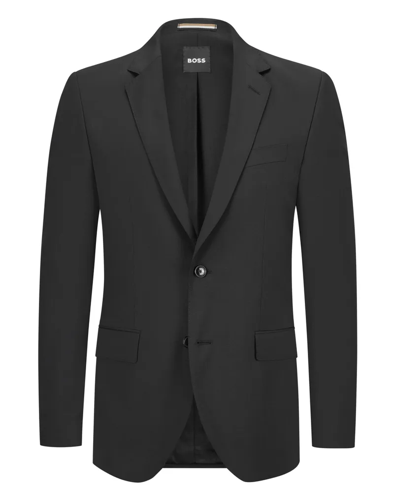 HUGO BOSS Baukasten-Sakko Marzotto aus Schurwolle, Slim Fit in Schwarz