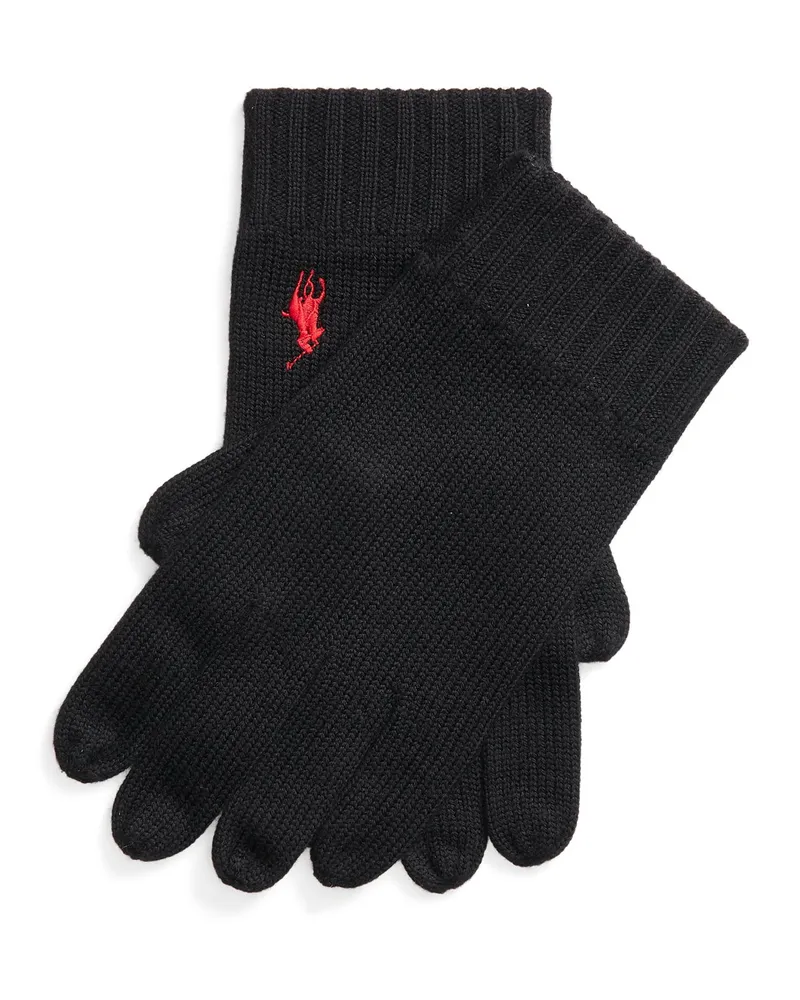 Ralph Lauren Handschuhe aus Wolle in Schwarz